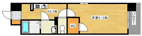 第31友建ビル(1K/6階)の間取り写真