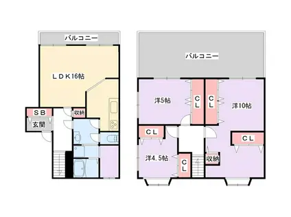 シャルマン81(3LDK/4階)の間取り写真