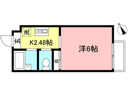 第一サニーコート(1K/1階)の間取り写真