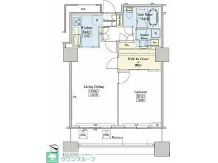 レジディアタワー上池袋(1LDK/14階)の間取り写真