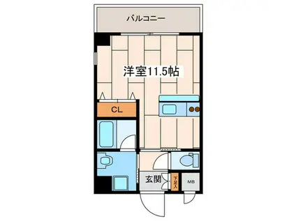 アルトベルク横浜(ワンルーム/2階)の間取り写真