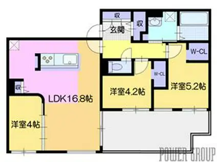 シューレジデンス元町(3LDK/1階)の間取り写真