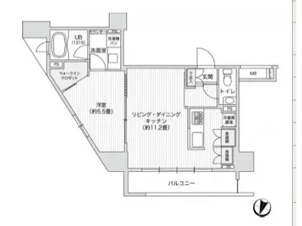 レジディア笹塚II(1LDK/8階)の間取り写真