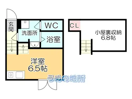 NEXUS MII(ワンルーム/1階)の間取り写真