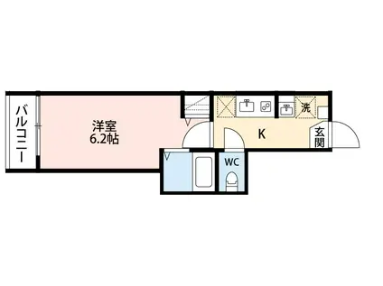 マイスタイル練馬北町(1K/1階)の間取り写真