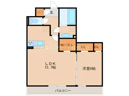 フロレゾン(1LDK/3階)の間取り写真