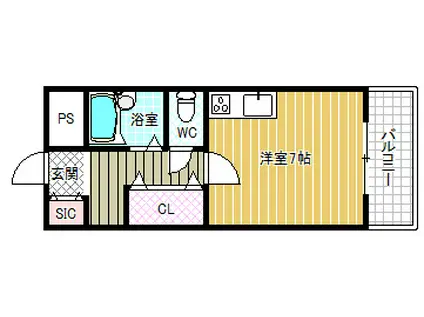 サンファミール(ワンルーム/3階)の間取り写真
