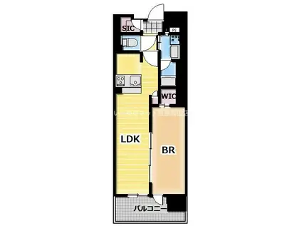 シエリア梅田豊崎(1LDK/2階)の間取り写真