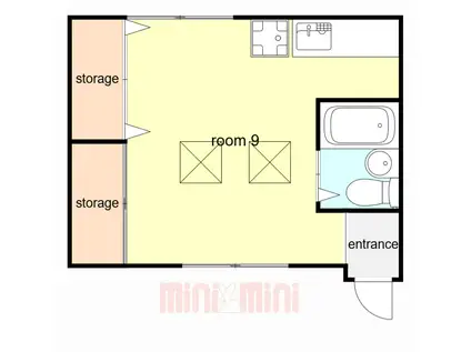 エーコープラッツ(ワンルーム/2階)の間取り写真