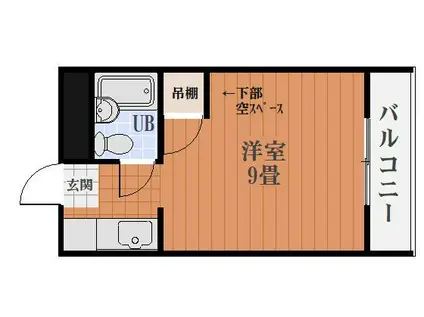 MURASAKIBARUMANSION(ワンルーム/2階)の間取り写真