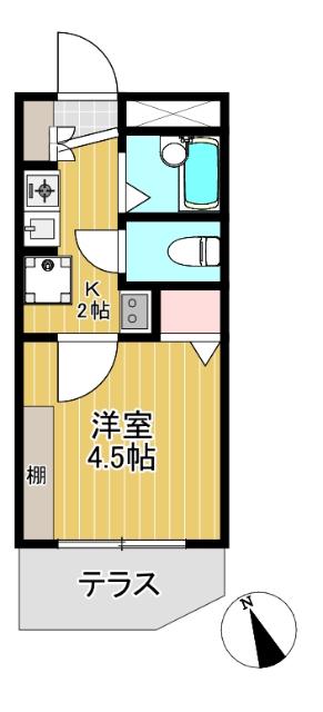 グリーンタウン5(1K/1階)の間取り写真