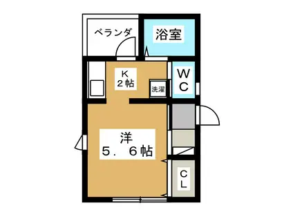 クルンテープ(ワンルーム/1階)の間取り写真