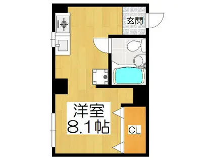 サンローラン新十条(ワンルーム/3階)の間取り写真