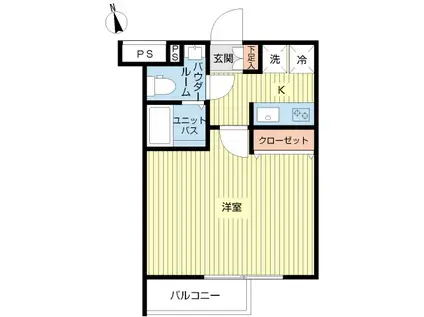 スカイコート下北沢壱番館(1K/4階)の間取り写真