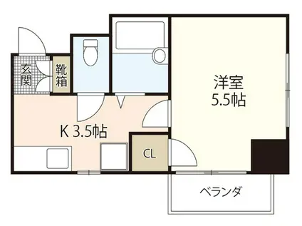 レジャンデールI(1K/7階)の間取り写真