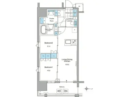 ルフォンプログレ赤羽マークス(2LDK/3階)の間取り写真