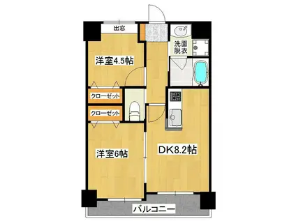 プラウドST(2DK/3階)の間取り写真