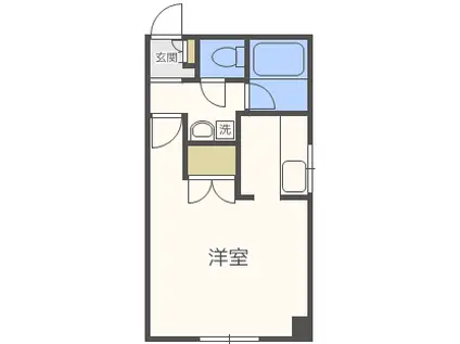 トミイビルNO.18(1K/6階)の間取り写真
