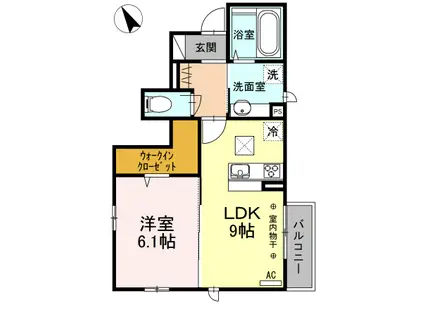 メゾン ド ソレイユ(1LDK/1階)の間取り写真