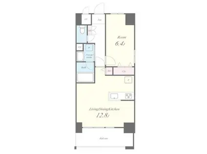 ウェルデンス八王子(1LDK/1階)の間取り写真