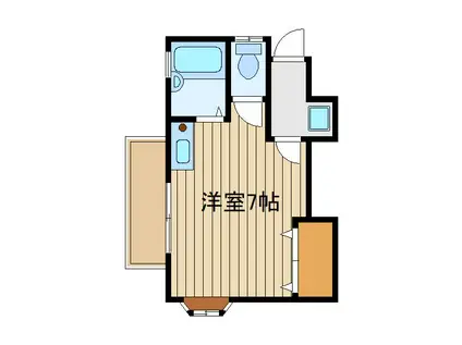 ハウスファイン(ワンルーム/2階)の間取り写真