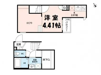 CB春日部アネーロ(1K/1階)の間取り写真