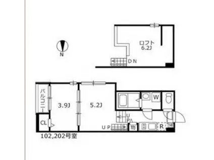 ハーモニーテラス二番IV(2K/1階)の間取り写真