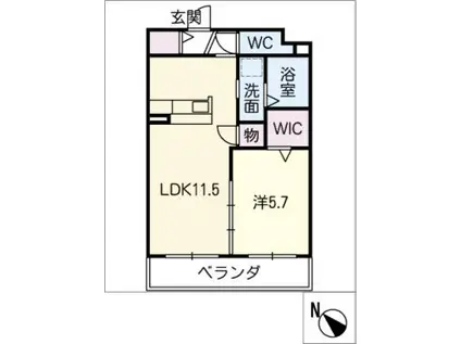 ベルフォーレ(1LDK/3階)の間取り写真