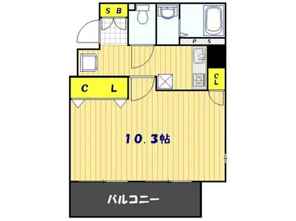 ブランニュー新川(1K/7階)の間取り写真