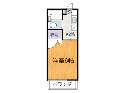 第一コーポ市瀬(1K/1階)の間取り写真