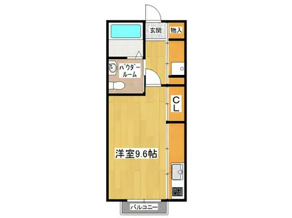 ベル・チェリオ(ワンルーム/2階)の間取り写真