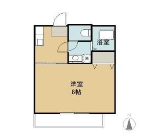 ホルベイ(1K/2階)の間取り写真