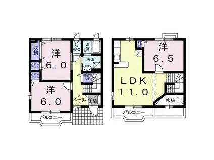 クロスロードIII(3LDK/1階)の間取り写真
