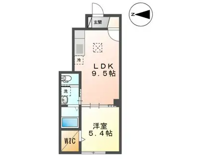 シルバーフォックス(1LDK/1階)の間取り写真