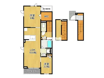 ラポールIII(1LDK/3階)の間取り写真