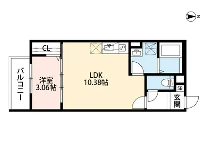 シャン・ルミエールおおとりシャン・ルミエール(1LDK/3階)の間取り写真