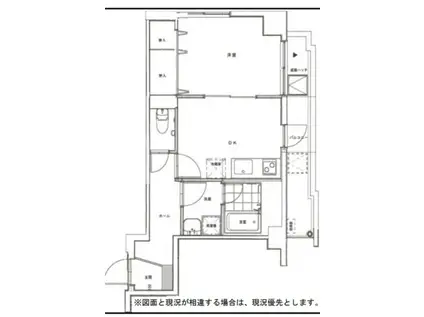 ロイヤルクマイ(1DK/2階)の間取り写真
