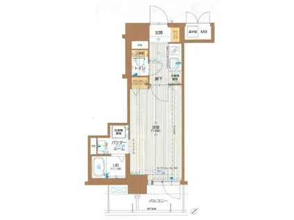 ダブルスタイル神戸(1K/9階)の間取り写真