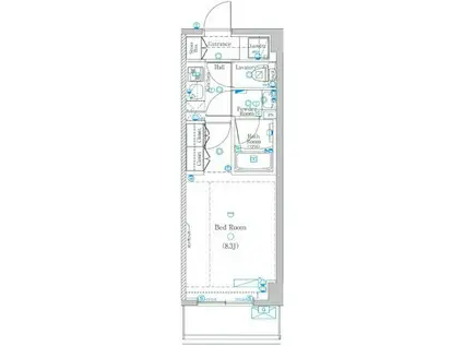DIPS上板橋(1K/3階)の間取り写真
