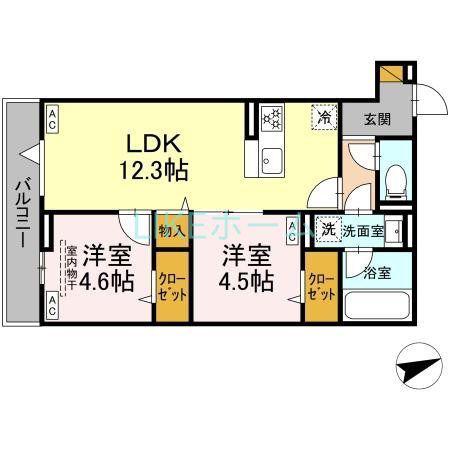 D-STELLA(2LDK/2階)の間取り写真