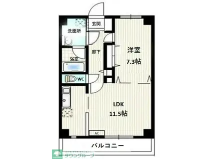 サンパティークIII(1LDK/6階)の間取り写真