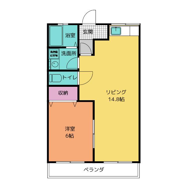パークタウン I(1LDK/1階)の間取り写真