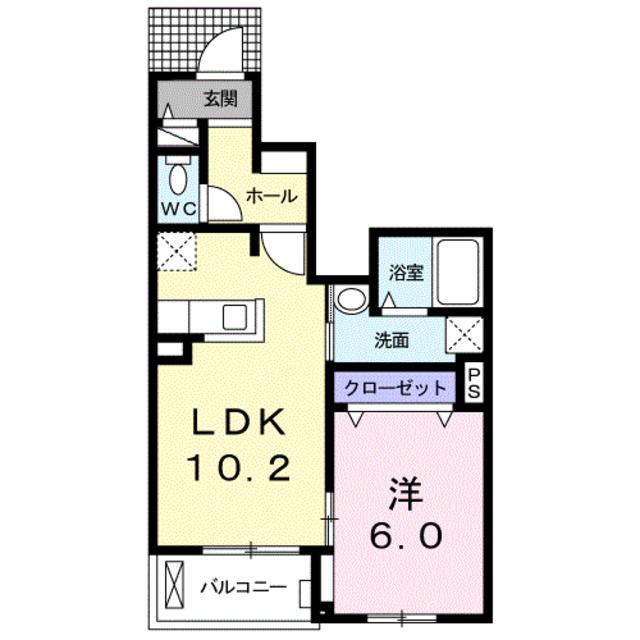 エスポワールREIWA(1LDK/1階)の間取り写真