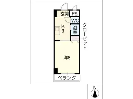 LE・DOME(1K/6階)の間取り写真