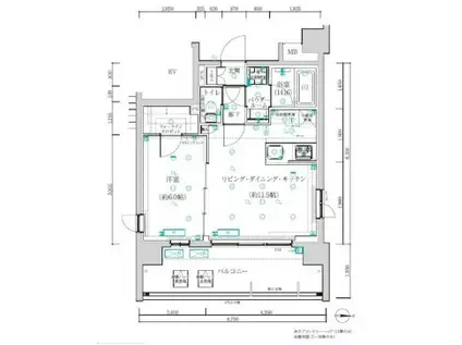 ARTESSIMO REFINA アルテシモレフィナ(1LDK/7階)の間取り写真