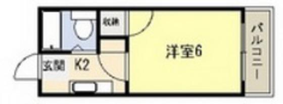 ホワイトパレス長束(1K/4階)の間取り写真