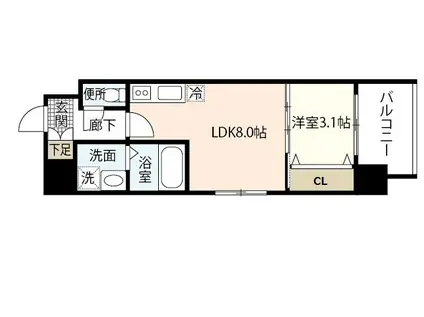 エイトバレー50(1LDK/5階)の間取り写真