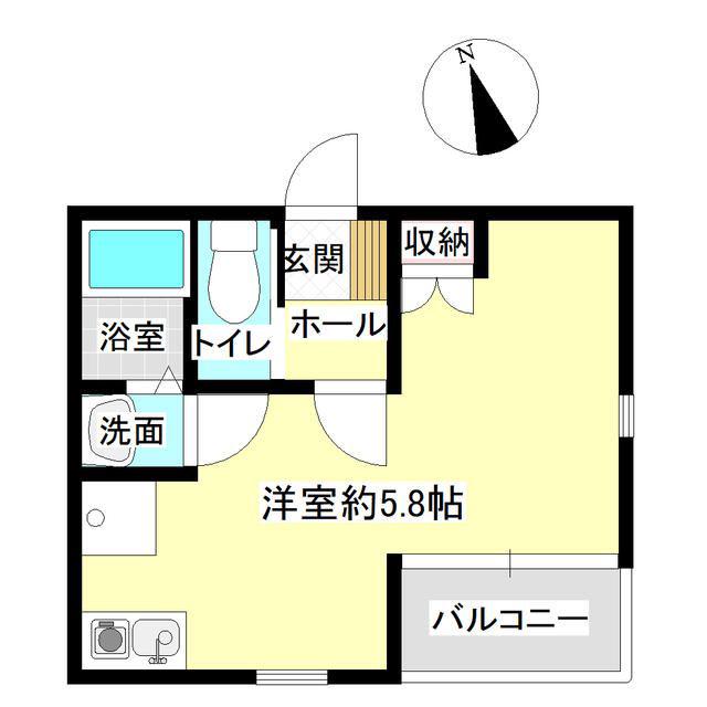 シャングリラ町田(ワンルーム/1階)の間取り写真