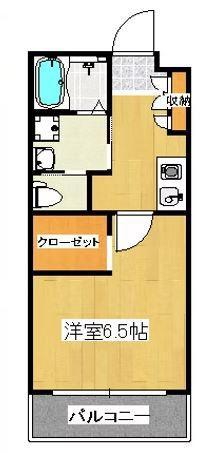 グランドゥール高松(1K/4階)の間取り写真