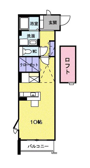 フリーデ(1K/3階)の間取り写真
